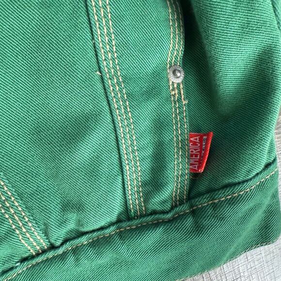 Vintage Perri Ellis America Shrink to fit green jacket oversized size S - Picture 7 of 10